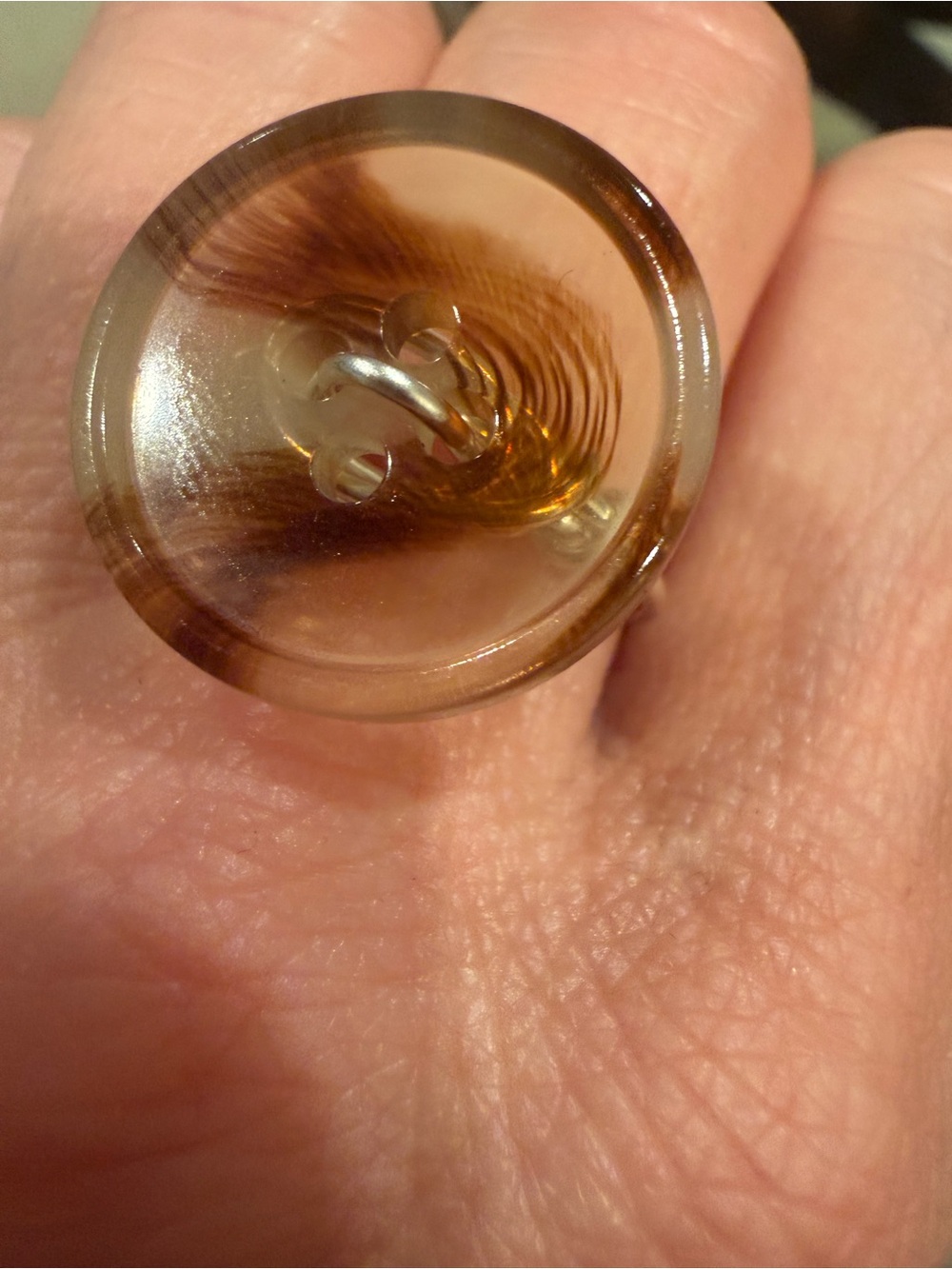 Hand made craft Button Ring - Picture 6 of 6